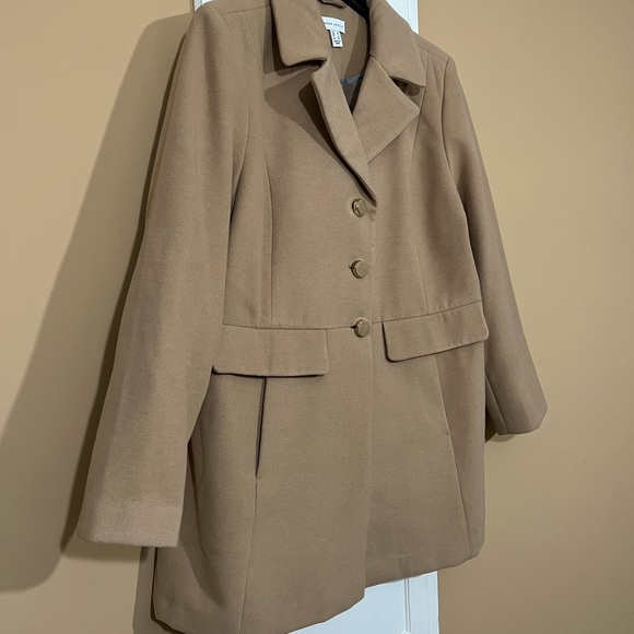 Susan Graver Faux Wool Coat Fully Lined - Picture 2 of 11